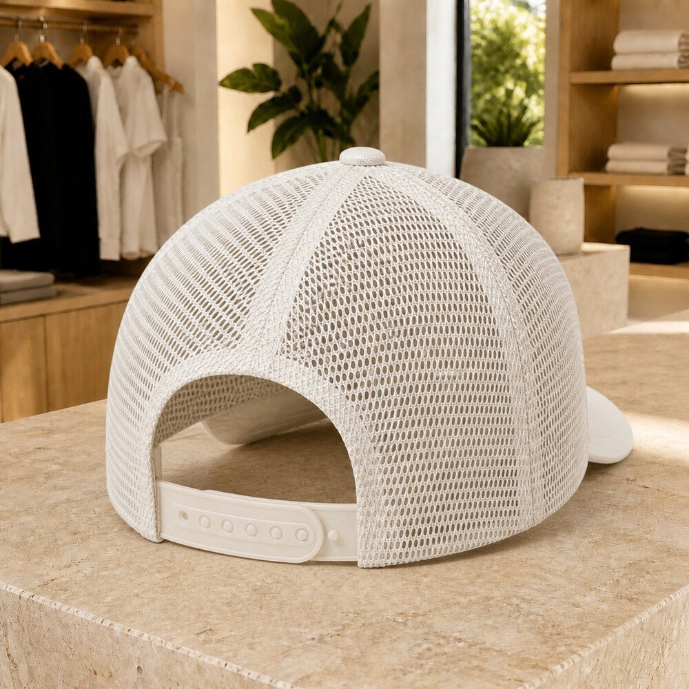 ALO Yoga Fresh Ivory Embroidered Logo Mesh Cap - Picture 6 of 8